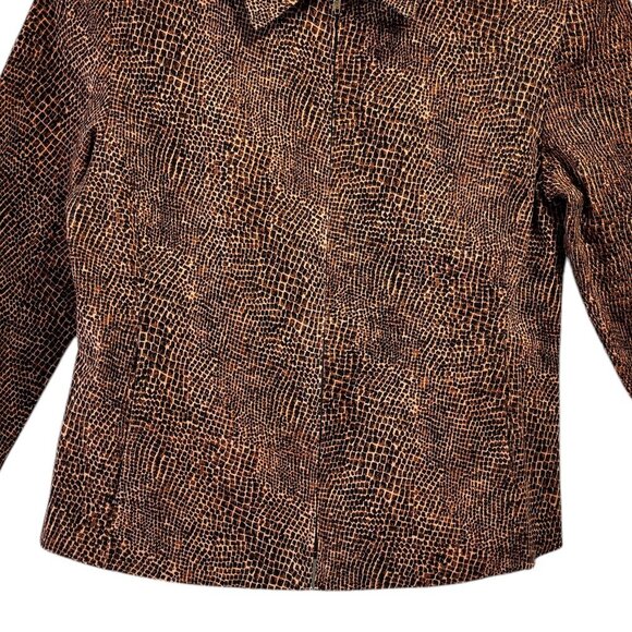 Retro Y2K Animal Print Fitted Zip Up Jacket - Picture 7 of 11